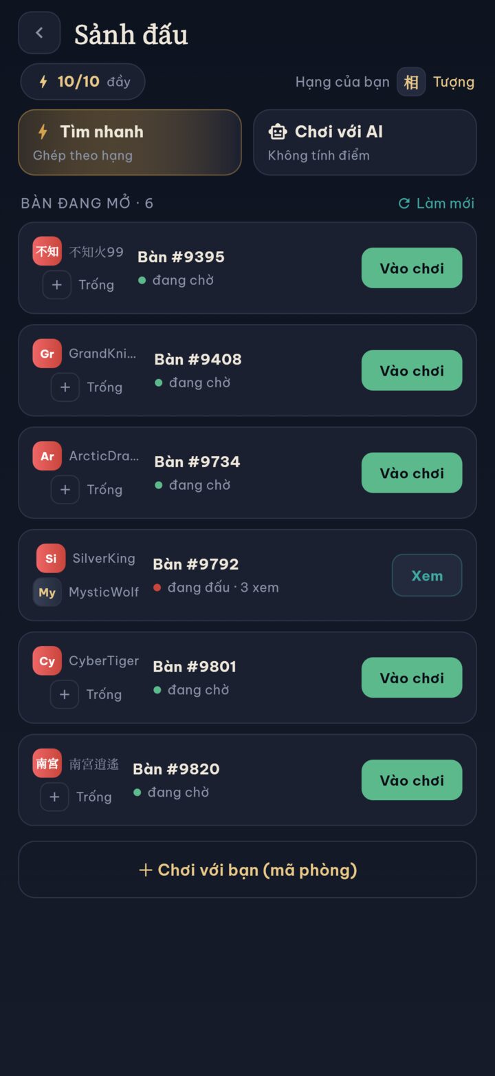 Sảnh online